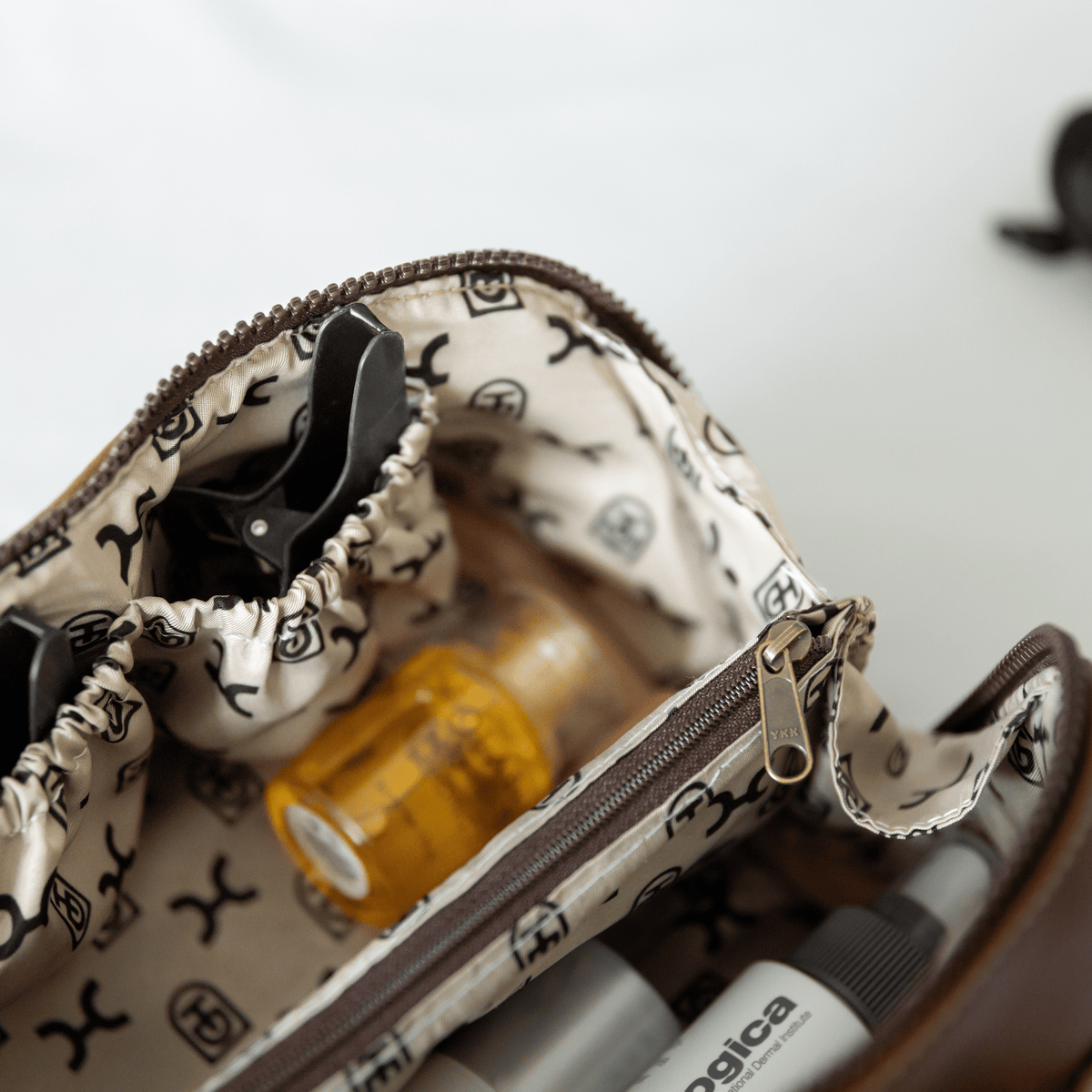 Thandana Leather Side Mouth Maxi Vanity Bag - KaryKase