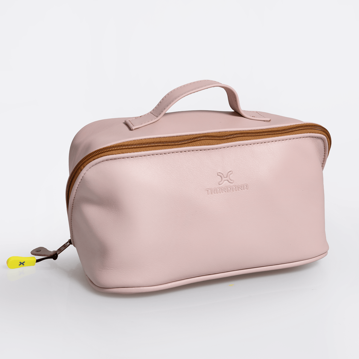 Thandana Leather Side Mouth Maxi Vanity Bag - KaryKase