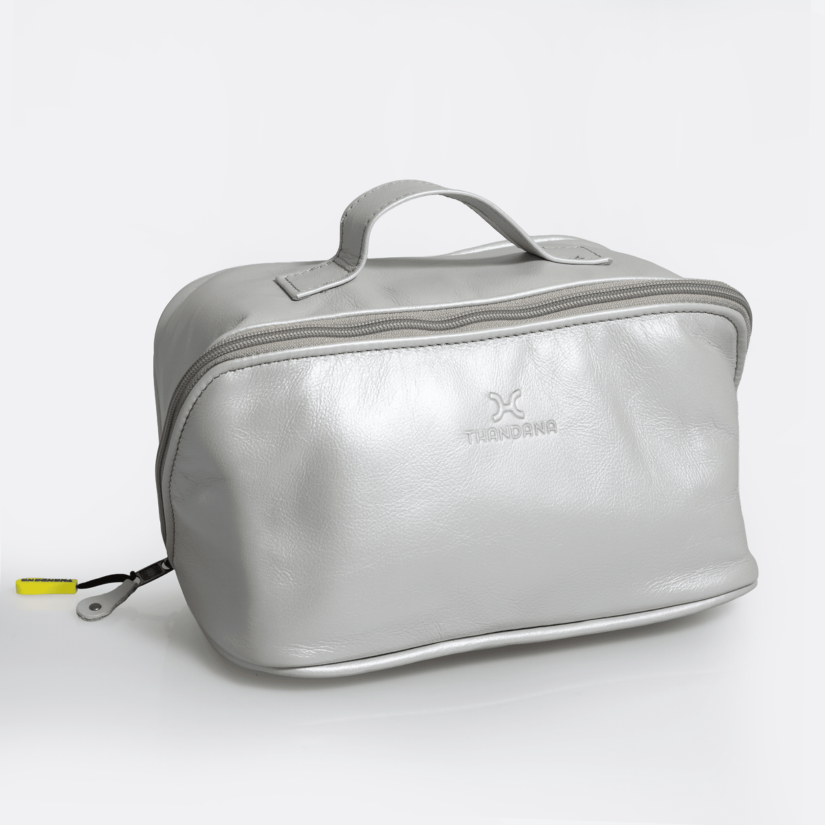 Thandana Leather Side Mouth Maxi Vanity Bag - KaryKase