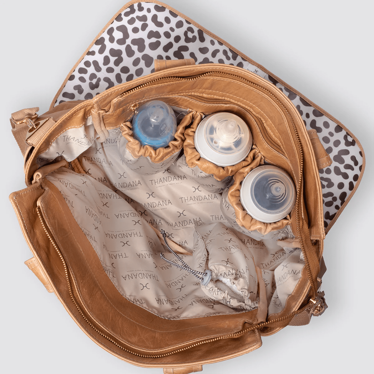 Thandana Noa Leather Handbag | Print Faux Fur - KaryKase