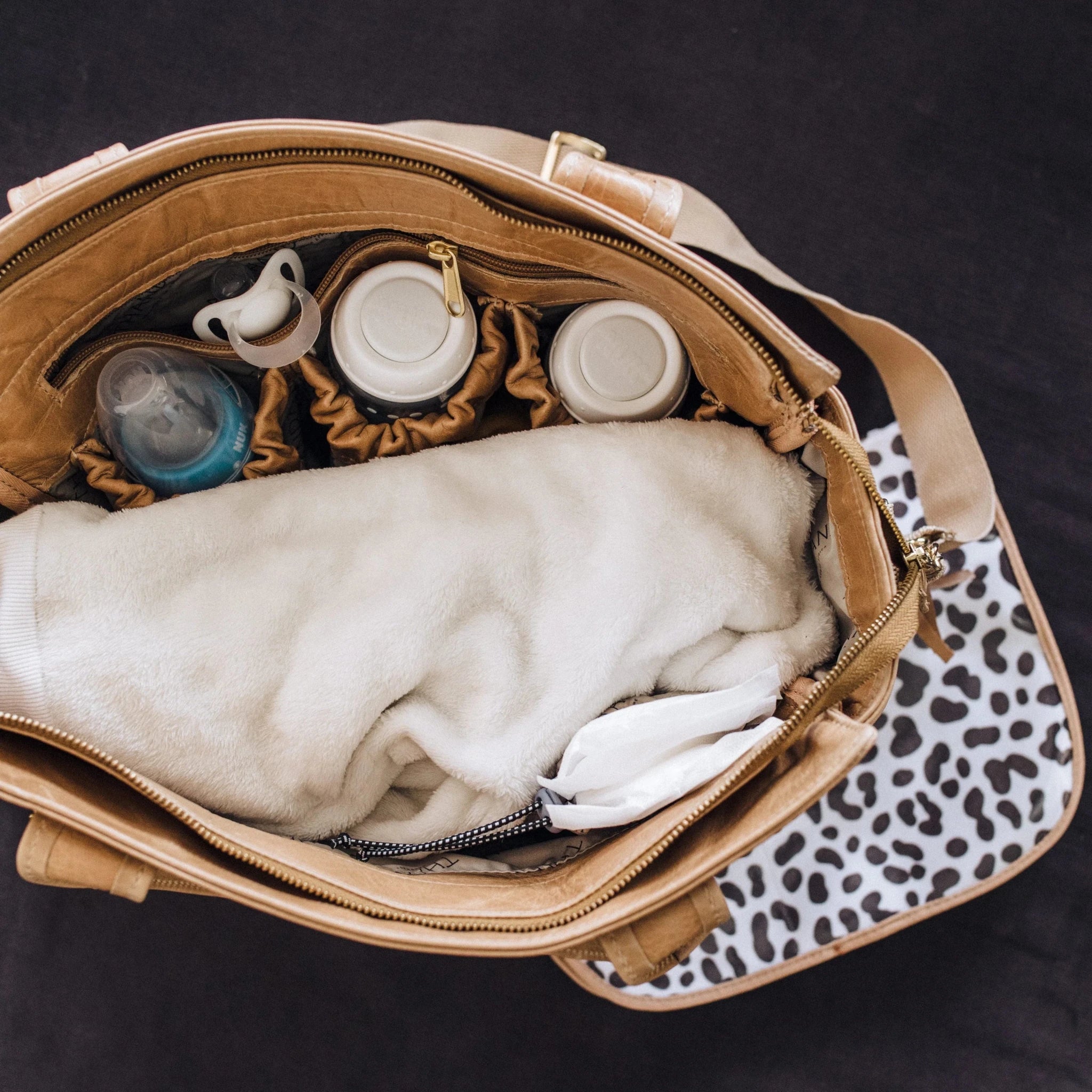 Thandana Noa Leather Handbag | Print Faux Fur - KaryKase