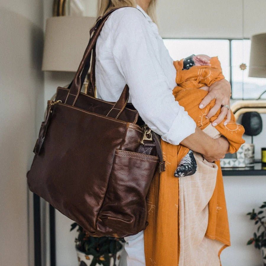 Thandana Noa Leather Nappy Bag - KaryKase