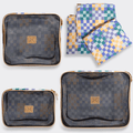 Thandana Travel Luggage Organiser Pods - 6 Piece Set | Checker - Jet - KaryKase