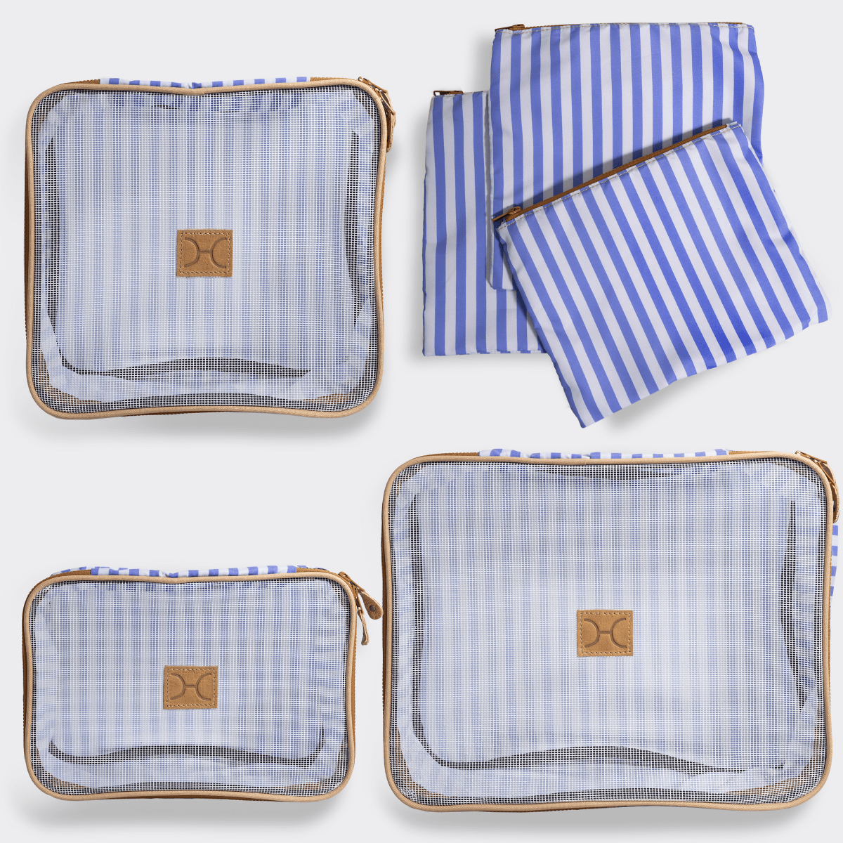 Thandana Travel Luggage Organiser Pods - 6 Piece Set | Linear - Jet - KaryKase