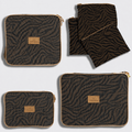 Thandana Travel Luggage Organiser Pods - 6 Piece Set | Nomad Stripe - Coffee - KaryKase