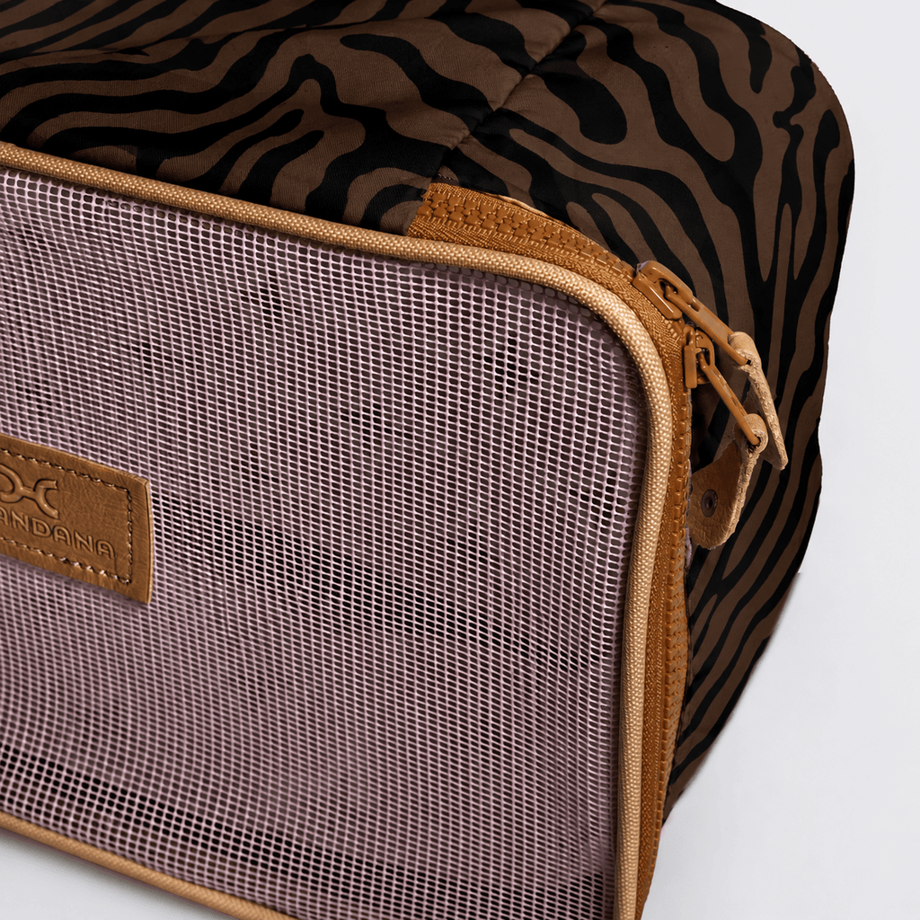 Thandana Travel Luggage Organiser Pods - 6 Piece Set | Nomad Stripe - Coffee - KaryKase